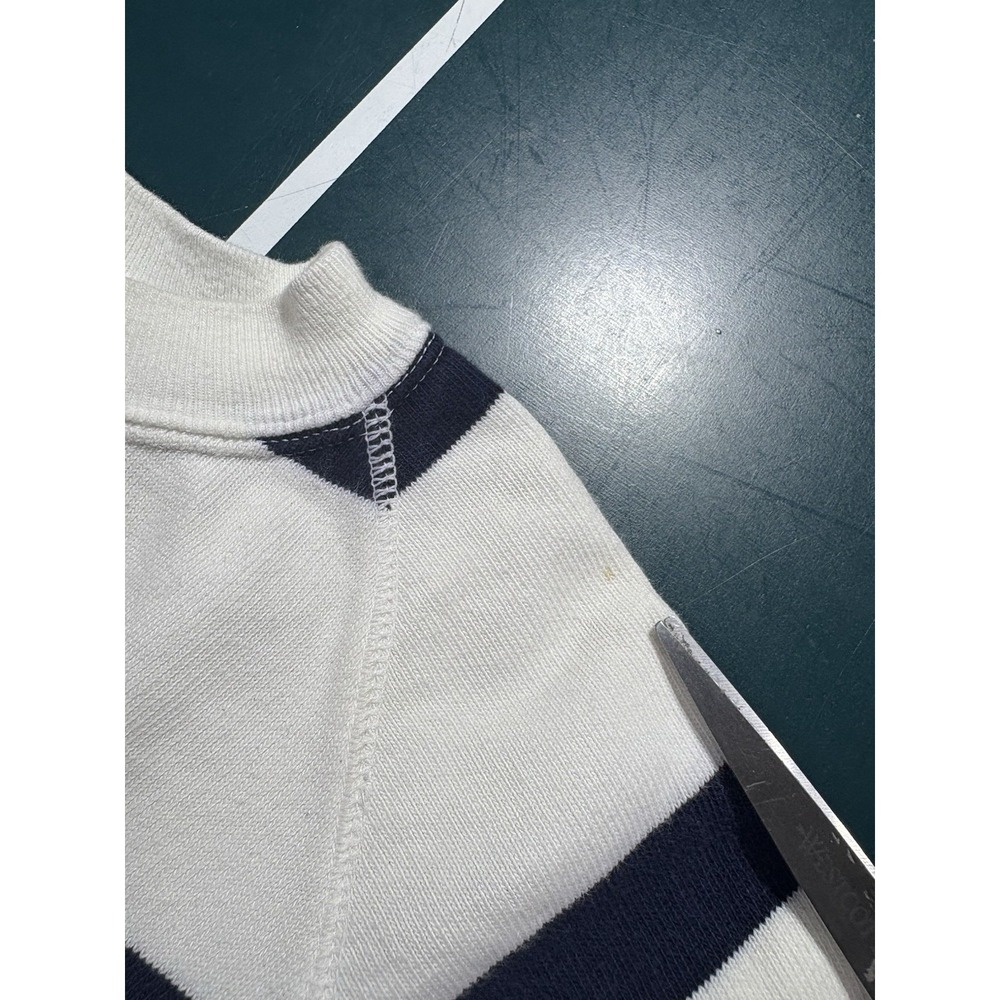 Vtg United Colors of Benetton Striped Crewneck Sweatshirt Large Italy 80s 90s - Picture 10 of 14